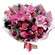 букет из роз и тюльпанов с лилией. Гонконг